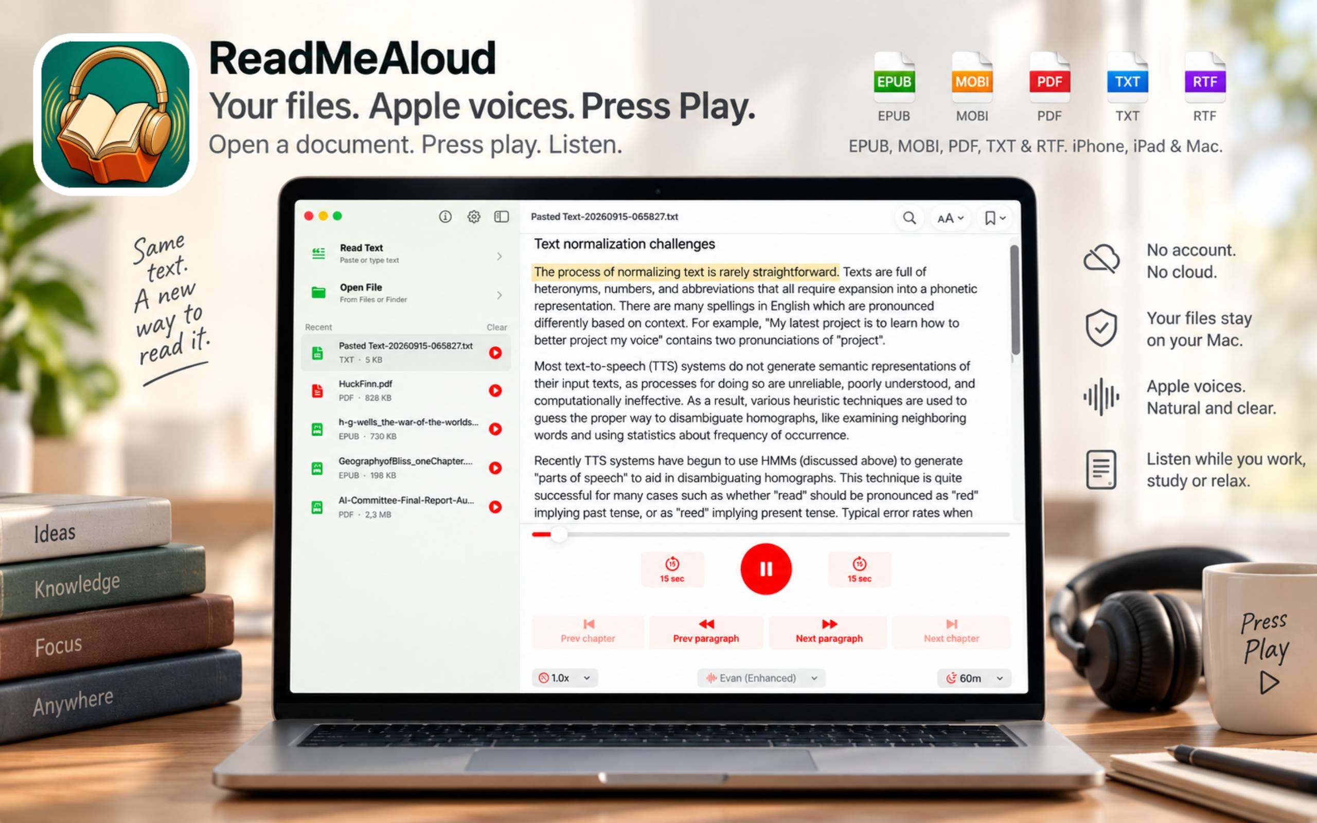 README.aloud on Mac — screenshot 1