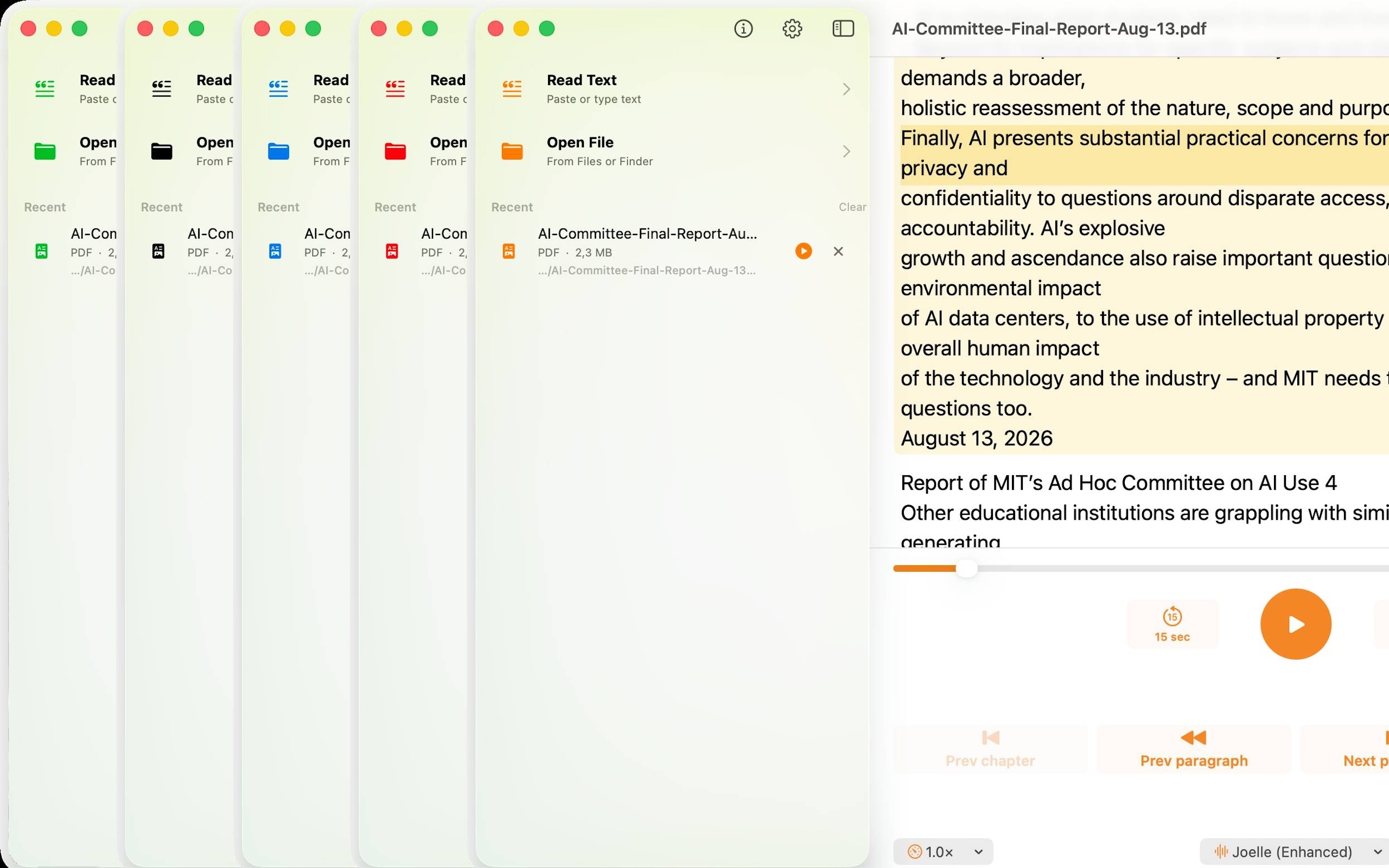 README.aloud on Mac — screenshot 2