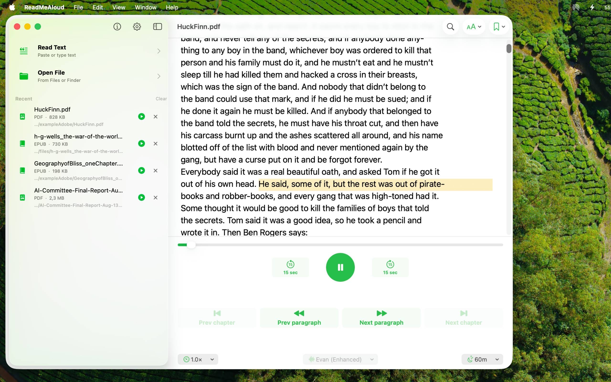 README.aloud on Mac — screenshot 4