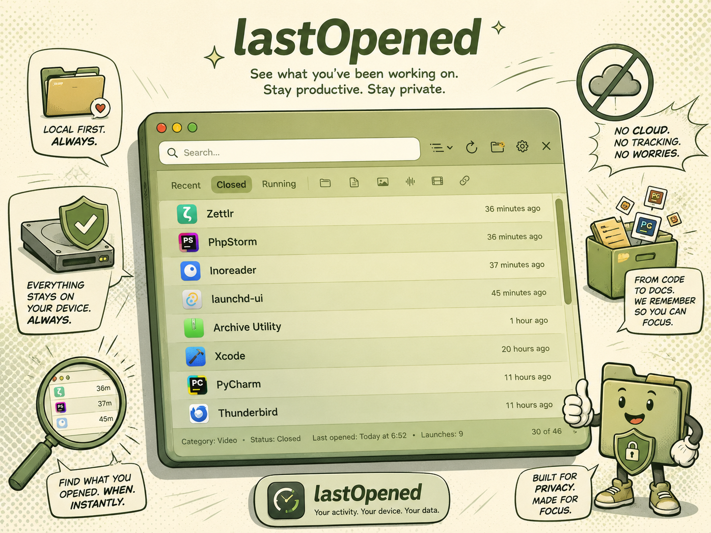 lastOpened illustrated about artwork