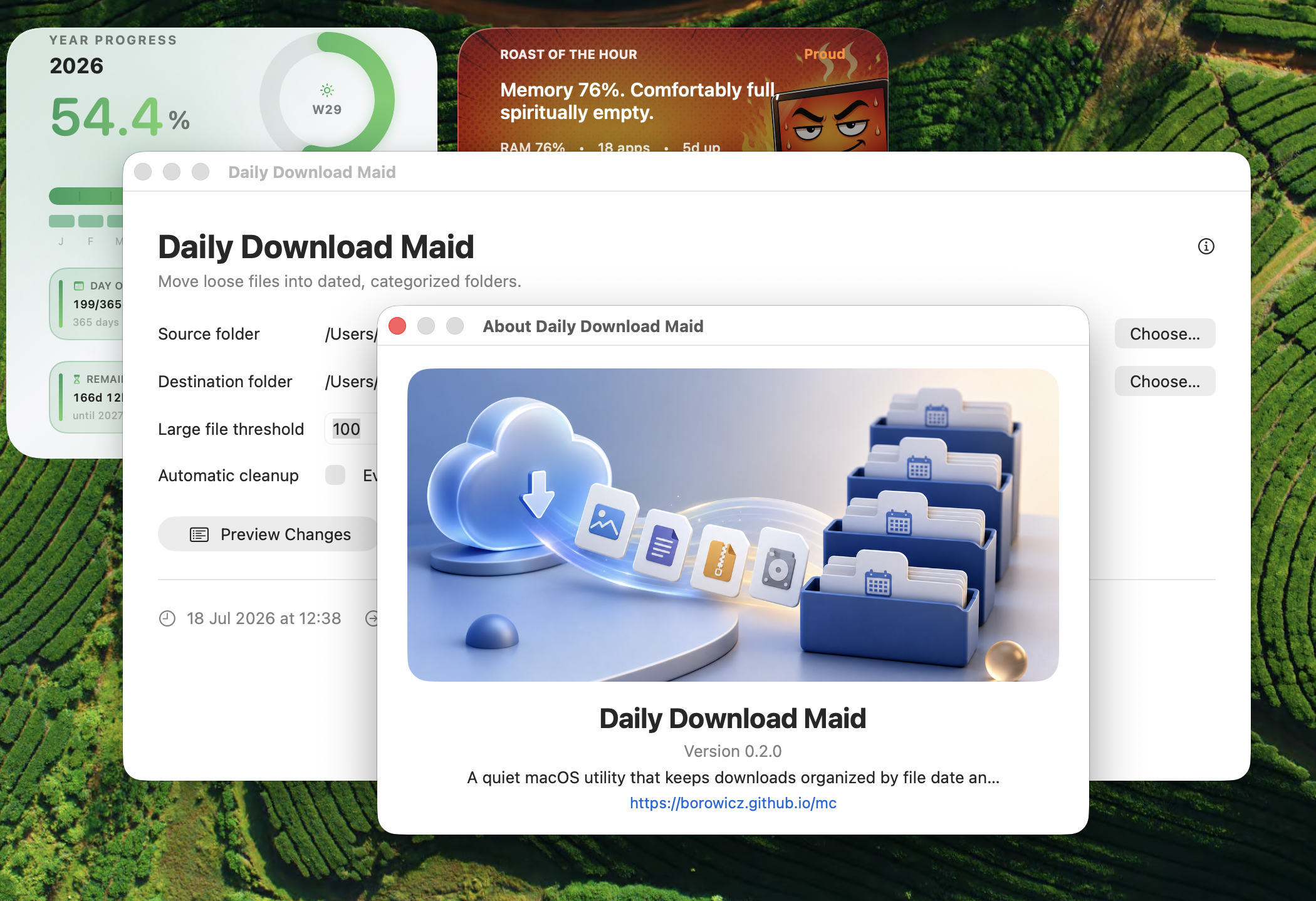 DailyDownloadMaid app preview