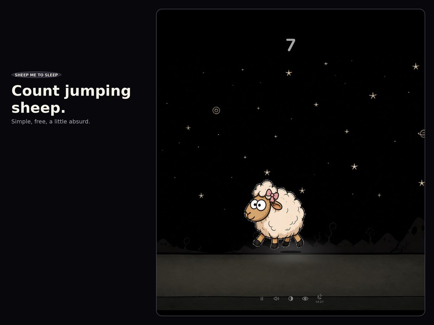 iPad — count jumping sheep