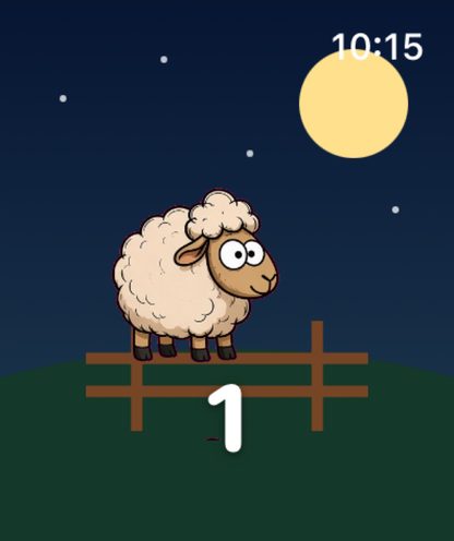 Apple Watch — sheep on a fence